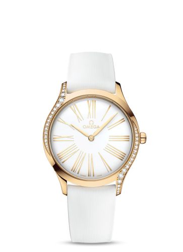 Omega De Ville Trésor 36 Moonshine Gold / White - Roman / Rubber